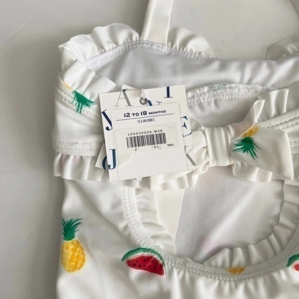 NWT Janie & Jack Baby Girl Set of 2 Swimsuits Bundle 12-18 Months - Picture 9 of 11